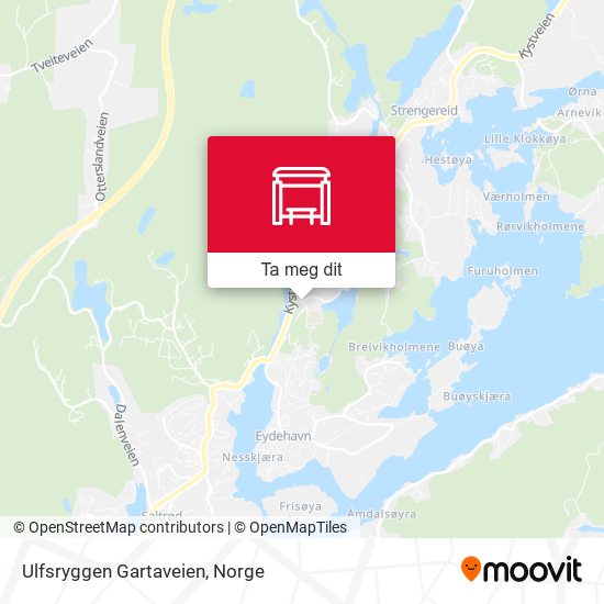 Ulfsryggen Gartaveien kart