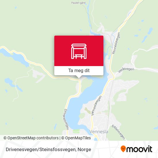 Drivenesvegen/Steinsfossvegen kart