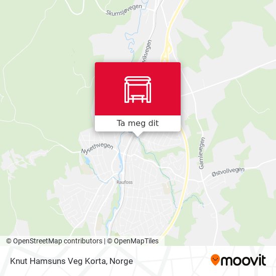 Knut Hamsuns Veg Korta kart