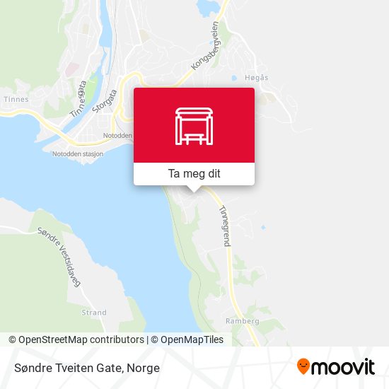Søndre Tveiten Gate kart