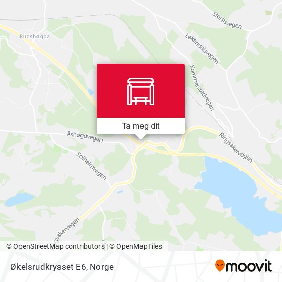 Økelsrudkrysset E6 kart
