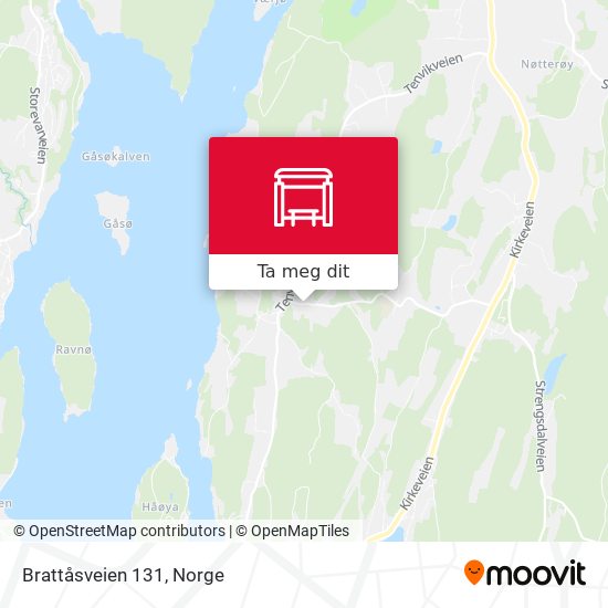 Brattåsveien 131 kart