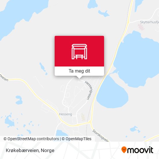 Krøkebærveien kart