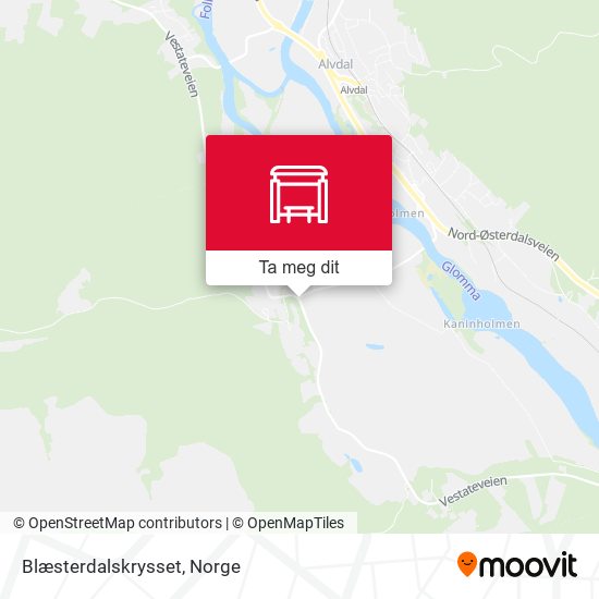 Blæsterdalskrysset kart