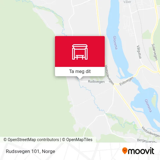 Rudsvegen 101 kart