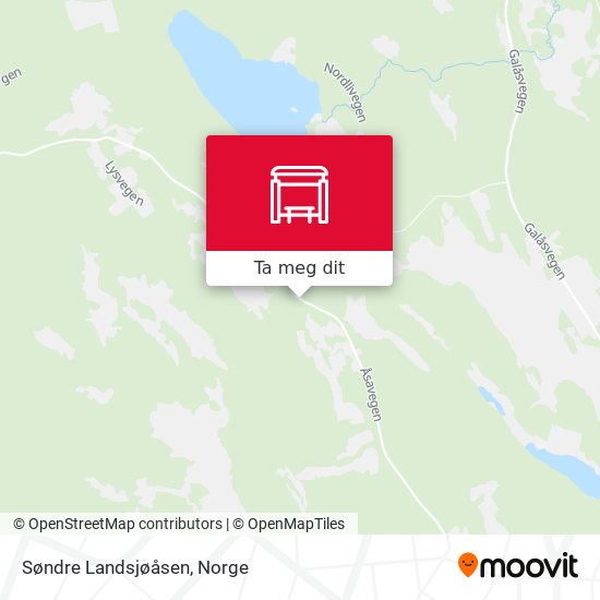 Søndre Landsjøåsen kart