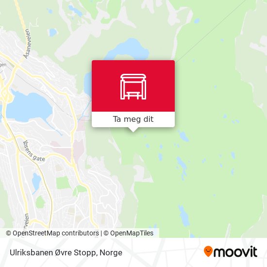 Ulriksbanen Øvre Stopp kart
