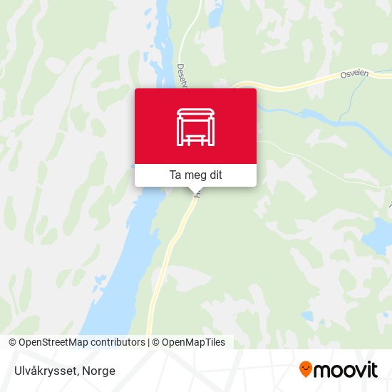 Ulvåkrysset kart