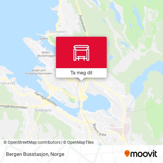 Bergen Busstasjon kart