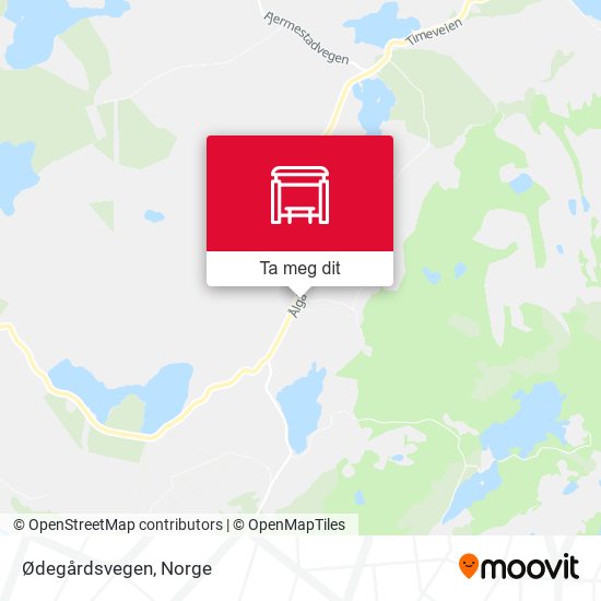 Ødegårdsvegen kart