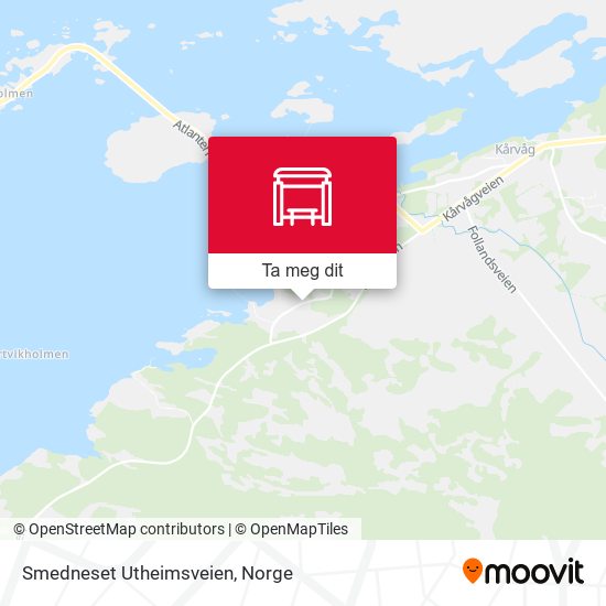 Smedneset Utheimsveien kart