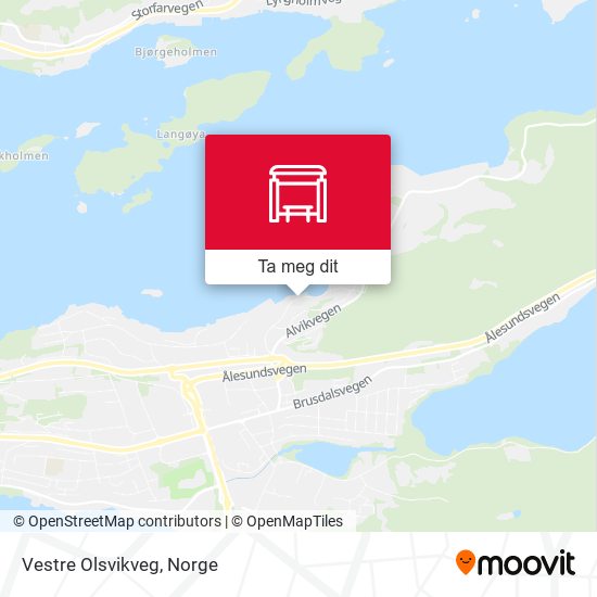 Vestre Olsvikveg kart