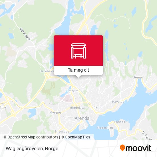 Waglesgårdveien kart