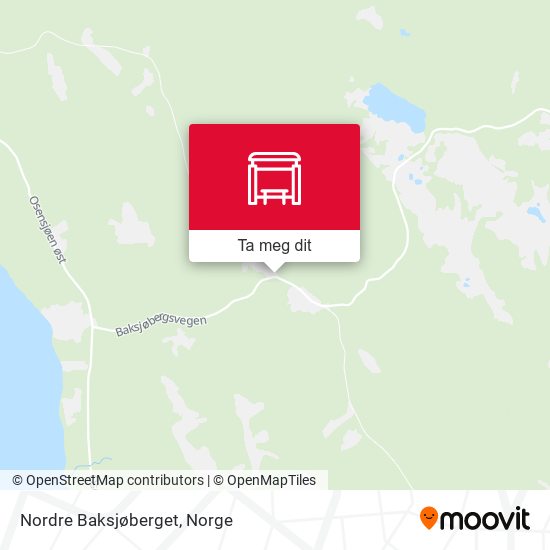 Nordre Baksjøberget kart