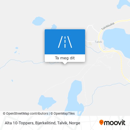 Alta 10-Toppers, Bjørkelitind, Talvik kart