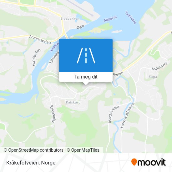 Kråkefotveien kart
