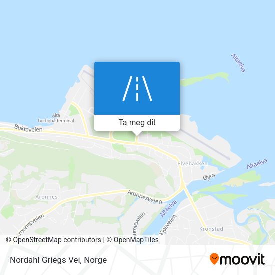 Nordahl Griegs Vei kart