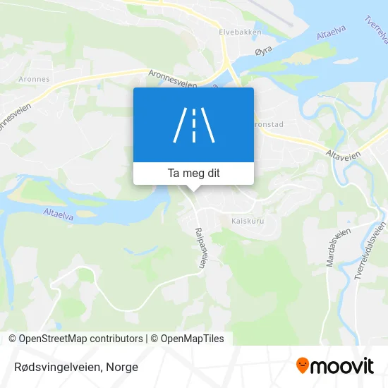 Rødsvingelveien kart