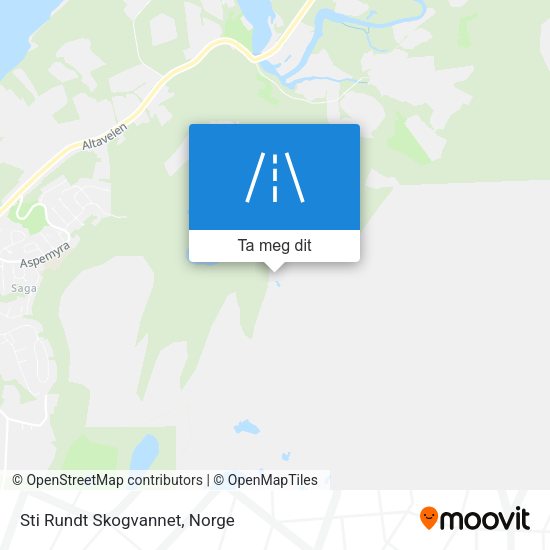 Sti Rundt Skogvannet kart