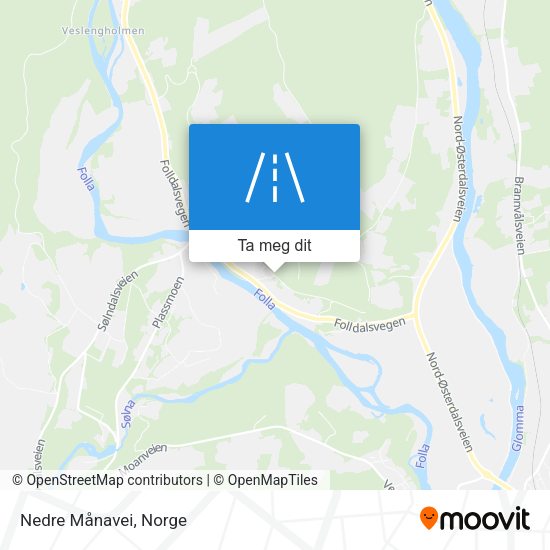 Nedre Månavei kart
