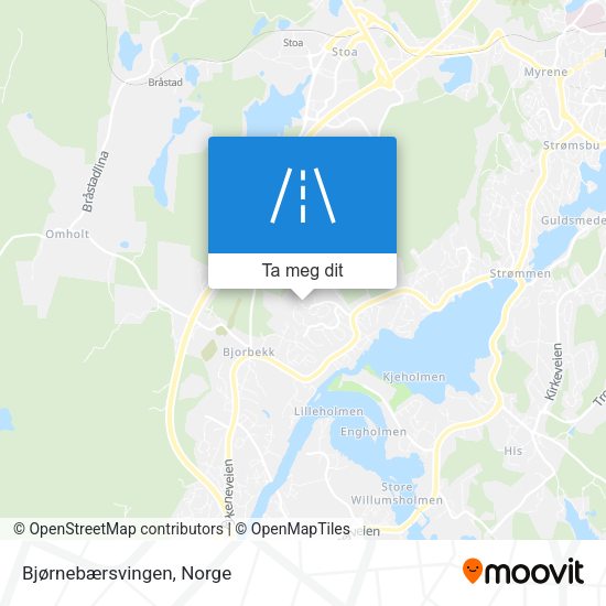 Bjørnebærsvingen kart