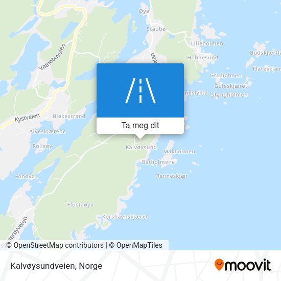 Kalvøysundveien kart