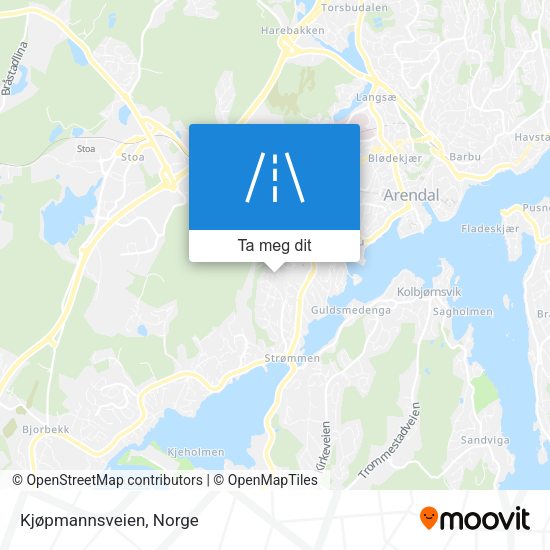 Kjøpmannsveien kart