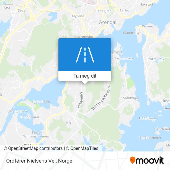Ordfører Nielsens Vei kart