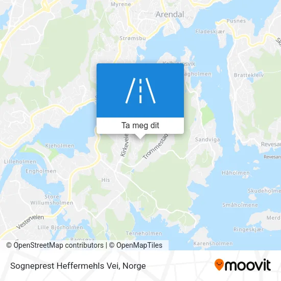 Sogneprest Heffermehls Vei kart