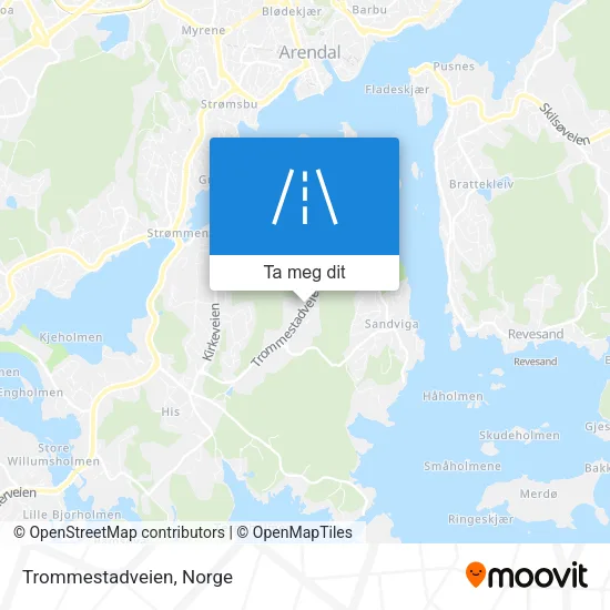 Trommestadveien kart