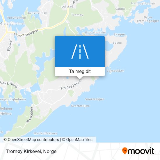 Tromøy Kirkevei kart
