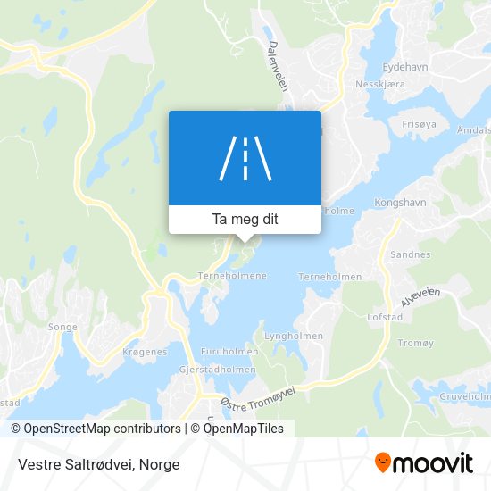 Vestre Saltrødvei kart