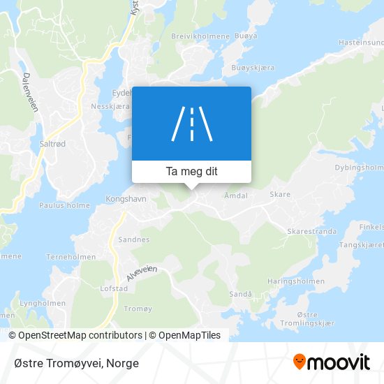 Østre Tromøyvei kart