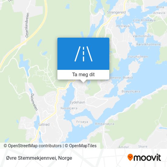 Øvre Stemmekjennvei kart