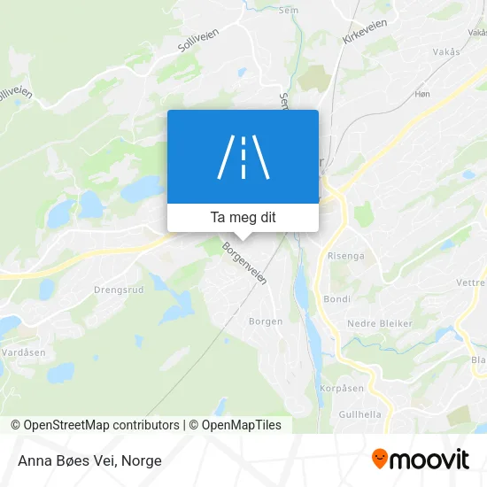 Anna Bøes Vei kart