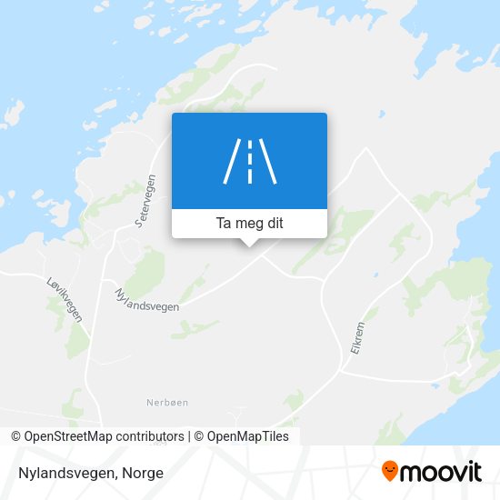 Nylandsvegen kart