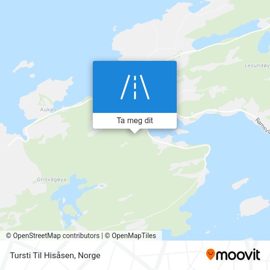 Tursti Til Hisåsen kart