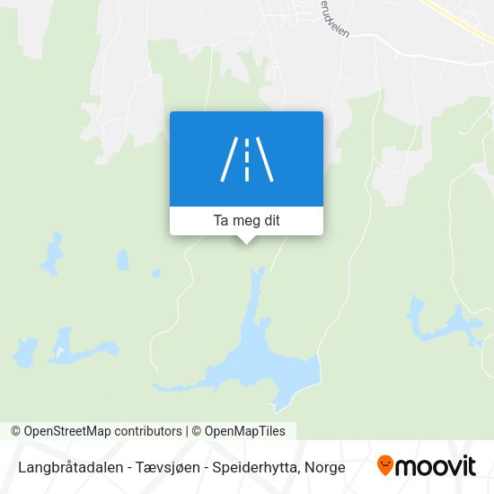 Langbråtadalen - Tævsjøen - Speiderhytta kart