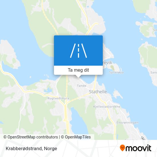 Krabberødstrand kart