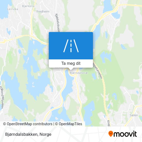 Bjørndalsbakken kart