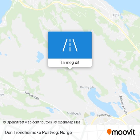 Den Trondheimske Postveg kart
