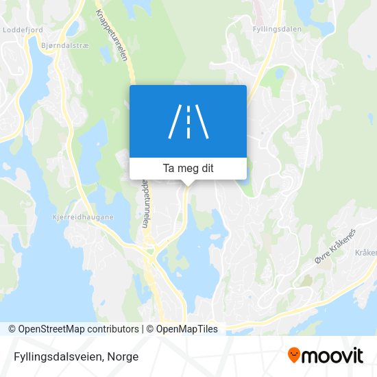 Fyllingsdalsveien kart