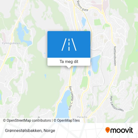 Grønnestølsbakken kart