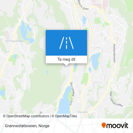 Grønnestølsveien kart