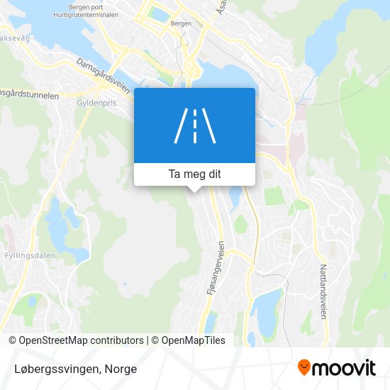 Løbergssvingen kart