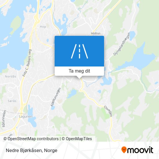 Nedre Bjørkåsen kart