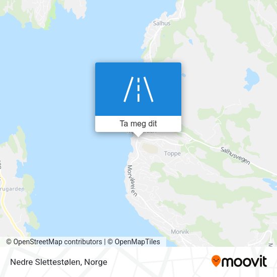 Nedre Slettestølen kart
