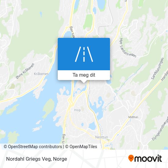 Nordahl Griegs Veg kart