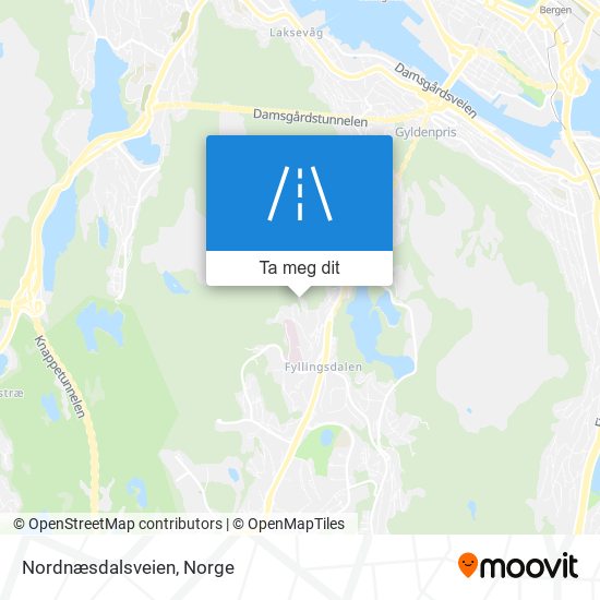 Nordnæsdalsveien kart