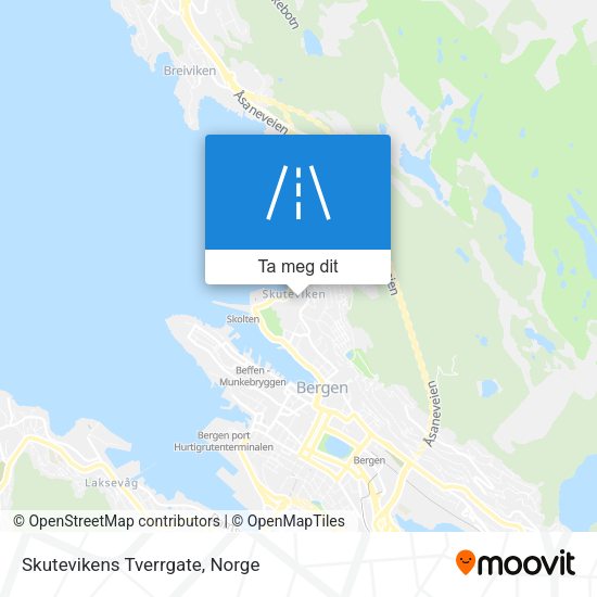 Skutevikens Tverrgate kart